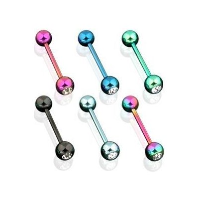 Šperky4U piercing do jazyka se zirkonem PJ01068-B