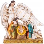 MagicHome Vánoční dekorace Svatá rodina pod křídly anděla polyresin 21,5 cm – Hledejceny.cz