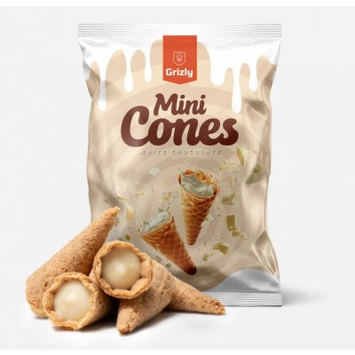 Grizly Mini kornoutky s bílou čokoládou 150 g – Hledejceny.cz