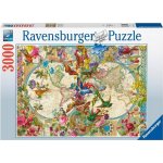 Ravensburger fauna flóra a mapa světa 171170 3000 dílků – Hledejceny.cz