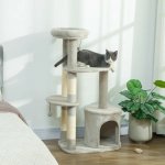 PawHut Škrabadlo šedé 60 x 45 x 114 cm – Zboží Mobilmania