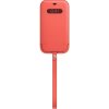Pouzdro a kryt na mobilní telefon Apple Apple iPhone 12 Pro Max Leather Sleeve with MagSafe Pink Citrus MHYF3ZM/A