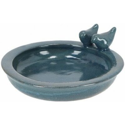Esschert Design Ptačí keramické pítko 30,7 cm modré – Sleviste.cz