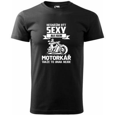 Lovero pánské tričko Sexy motorkář Bílá