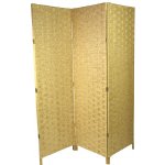 Vingo Paraván světle hnědý žíhaný 200 x 2 x 180 cm – Sleviste.cz