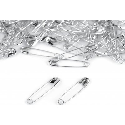 Spínací špendlíky délka 20 mm sypané, velké, 1 stříbrná (bal. 2000) – Zboží Dáma