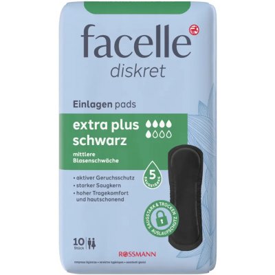 Facelle Inkontinenční vložky Extra Plus Black 10 ks – Zboží Mobilmania