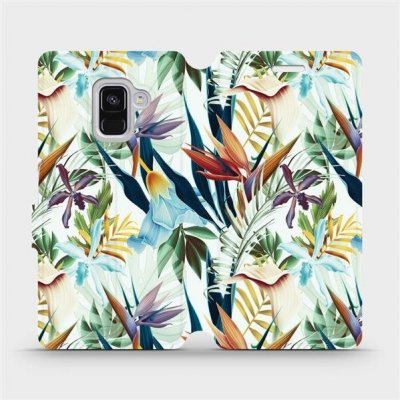 Pouzdro Mobiwear parádní flip Samsung Galaxy A8 2018 - M071P Flóra