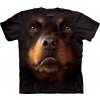 Pánské Tričko Pánské batikované triko The Mountain Rottweiler Face černé
