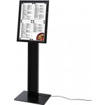 A-Z Reklama CZ světelná stojící vitrínka na restaurační menu SCZNPOLE C9005LED 4 x A4 – Zboží Živě