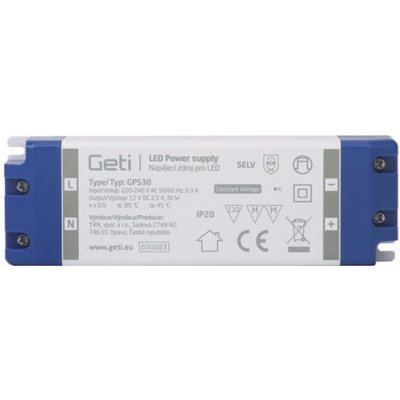 Napájecí zdroj 12V se svorkovnicí GPS Výkon: 30W – Sleviste.cz