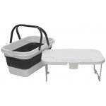 Platinet Skládací kempingový piknikový košík s víkem 2v1 bílá/šedá PL0629 – Zboží Dáma