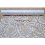 Fólie dekorační 40 cm x 200 cm - bílá s ornamenty – Zboží Živě