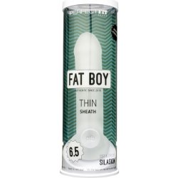 Fat Boy Checker Box - návlek na penis 17 cm - mléčně bílý