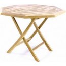 Skládací stolek DIVERO týkové dřevo 100 cm