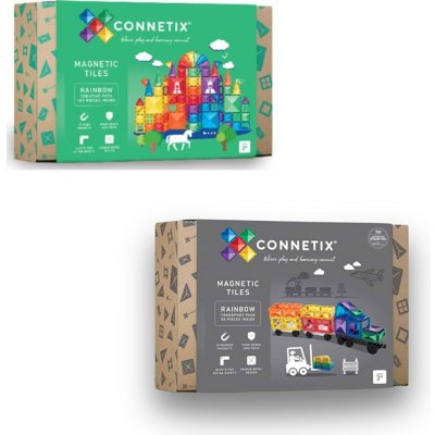 Connetix Rainbow Creative Pack 102 ks + Transport 50 ks – Zboží Dáma