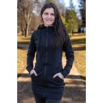 Jsem máma dámská dlouhá mikina na zip s kapucí tmavě modrá – Zboží Dáma