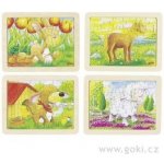 Goki Puzzle s mi úchytkami Mláďata zvířat II – Hledejceny.cz