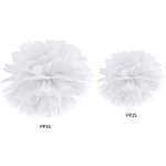 Pom Pom Papírový BÍLÝ 25cm – Zbozi.Blesk.cz