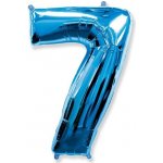 balónek číslice 7 modrý 85 cm
