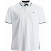 Pánské Tričko Jack & Jones PLUS pánské polo triko JJEPAULOS 12143859 white