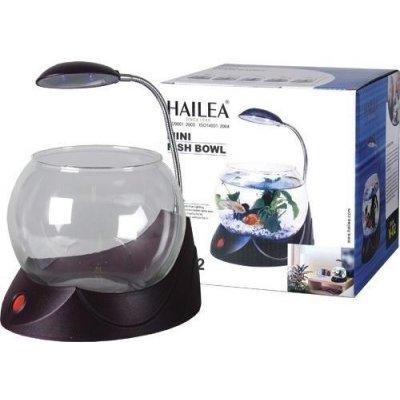 Hailea akvárium Betta magická koule černá s osvětlením 1,8 l – Zboží Dáma
