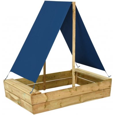 VidaXL Pískoviště se stříškou 80 x 60 x 97,5 cm impregnovaná borovice – Sleviste.cz