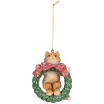 Clay Clayre & Eef Závěsná dekorace kočička na zeleném věnečku - 6*5*9 cm -re & Eef – Hledejceny.cz