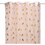 Atmosphera for kids Dětská záclona UNICORN, 140 x 250 cm, růžová se zlatými jednorožci růžový – Hledejceny.cz