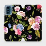 Mobiwear - Nokia G21 / Nokia G11 - VD07S Růže a květy na černém pozadí – Zboží Mobilmania