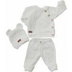 Kojenecká 3D pletená rostoucí souprava bílá – Zboží Mobilmania