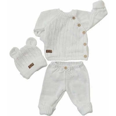 Kojenecká 3D pletená rostoucí souprava bílá – Zboží Mobilmania