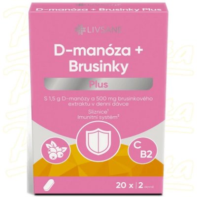 Livsane D-manóza+Brusinky Plus 20 tablet – Hledejceny.cz