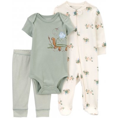 Carter's Set 3dílný overal body kr. rukáv tepláky Olive Turtle kluk – Zboží Dáma