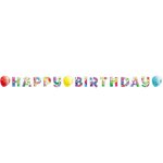 Amscan Banner Happy Birthday Barevné balóny – Zboží Dáma