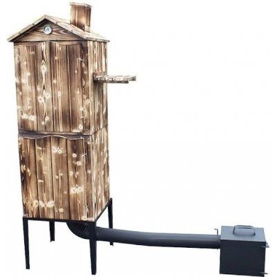 TopKing Zahradní dřevěná udírna dvoukomorová opálená – Zboží Dáma