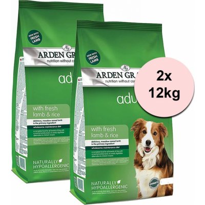 Arden Grange Adult Lamb & Rice 2 x 12 kg – Hledejceny.cz