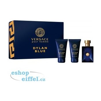 Versace Pour Homme Dylan Blue EDT 5 ml + sprchový gel 25 ml + balzám po holení 25 ml dárková sada