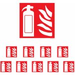 Walteco Hasicí přístroj, 150x150mm, samolepka Množství: 10 ks , 20005BP2 – Zboží Dáma