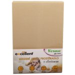 Vesna Luxusní prostěradlo jersey s elastanem béžové 180x200x35 – Zboží Dáma
