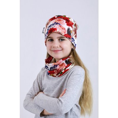Kocour Mourek SET Čepice Nákrčník KVĚTINY – Sleviste.cz