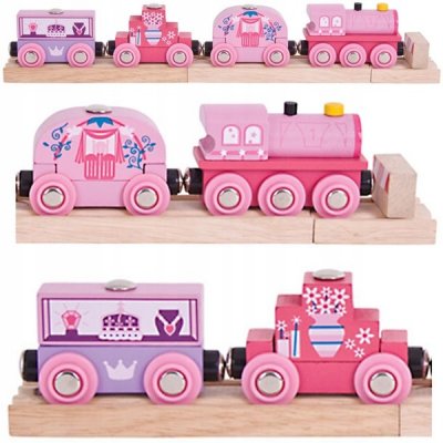 Bigjigs Nákladní vlak červený – Zboží Dáma