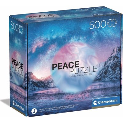 CLEMENTONI Peace : Světle modrá 500 dílků – Sleviste.cz