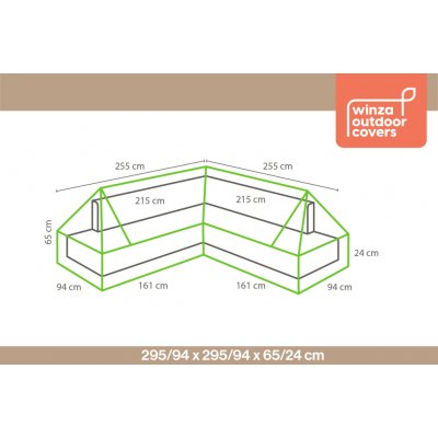 Winza Obal na sedací soupravu do písmene L 295x295x94x65/24cm – Hledejceny.cz