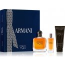 Giorgio Armani Stronger With You EDT 100 ml + EDT 15 ml + sprchový gel 75 ml dárková sada