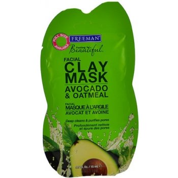 Freeman jílová pleťová maska s avokádem a ovsem Facial Clay Mask Avocado & Oatmeal 15 ml