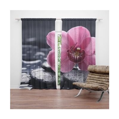 Sablio Závěs Orchidej: 2ks 140x250cm – Hledejceny.cz