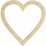 Chráněná dílna Dřevěný svět Rám pro macramé srdce 20 cm – Zboží Mobilmania