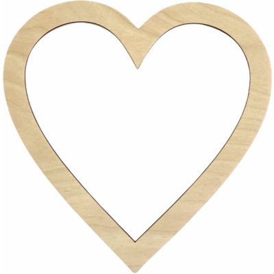 Chráněná dílna Dřevěný svět Rám pro macramé srdce 20 cm – Zboží Mobilmania
