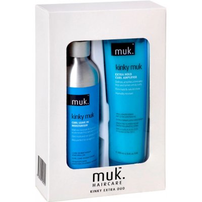 muk HairCare KINKY EXTRA DUO Bezoplachový kondicionér pro kudrnaté vlasy 200 ml + Fixační krém pro kudrnaté vlasy Kinky 200 ml dárková sada